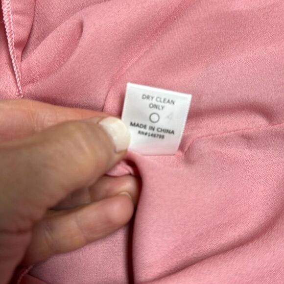 En Elly Women’s Mauve Sheer Sleeve Ruffle Blouse Size Large - Picture 6 of 6